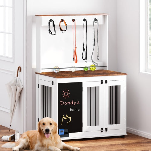 Decorative Kennel With Leash Rack