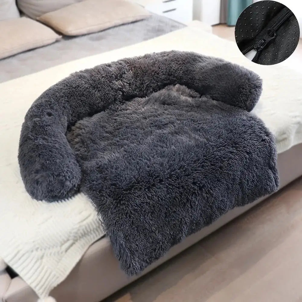 Washable Plush Dog Bed Sofa